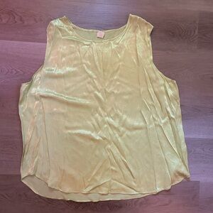 Vintage Women’s Shimmery Chartreuse Sleeveless Top